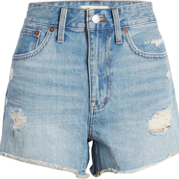 NWT Madewell relaxed denim shorts in renfield wash: destructed edition - sz 29 - Picture 3 of 5